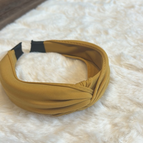 NEW! Knotted Headband Trio in Mustard, Coral, & Brown - Picture 5 of 7